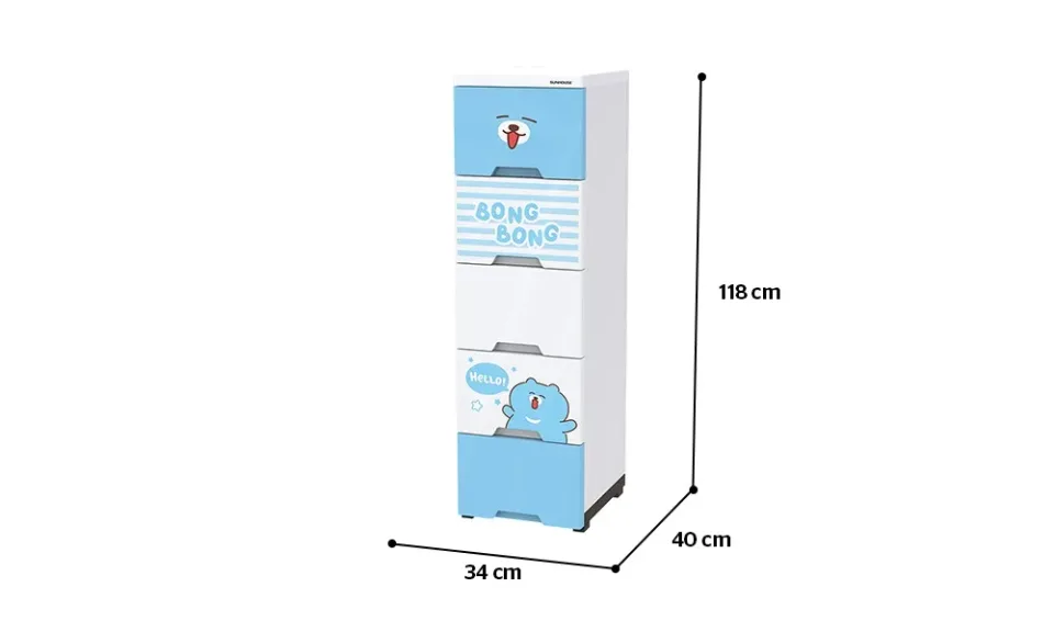 Tủ nhựa trẻ em 5 ngăn Happy Kids SUNHOUSE KS-CA343B5 3