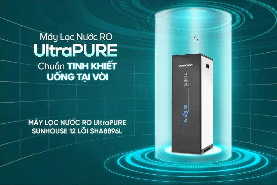 Máy lọc nước RO UltraPURE 12 lõi SUNHOUSE SHA8896L