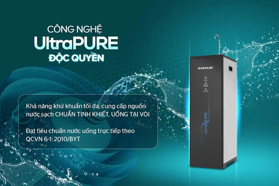 Máy lọc nước RO UltraPURE 12 lõi SUNHOUSE SHA8896L