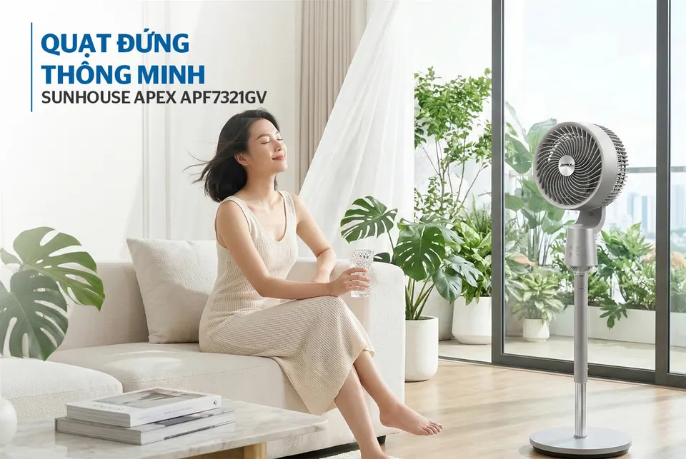 Quạt đứng thông minh SUNHOUSE APEX APF7321GV