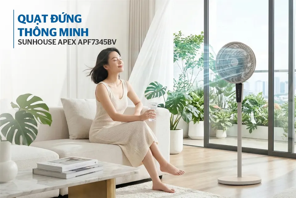 Quạt đứng thông minh SUNHOUSE APEX APF7345BV