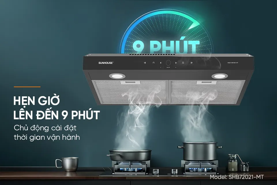 Máy hút mùi kính thẳng SUNHOUSE SHB72021-MT