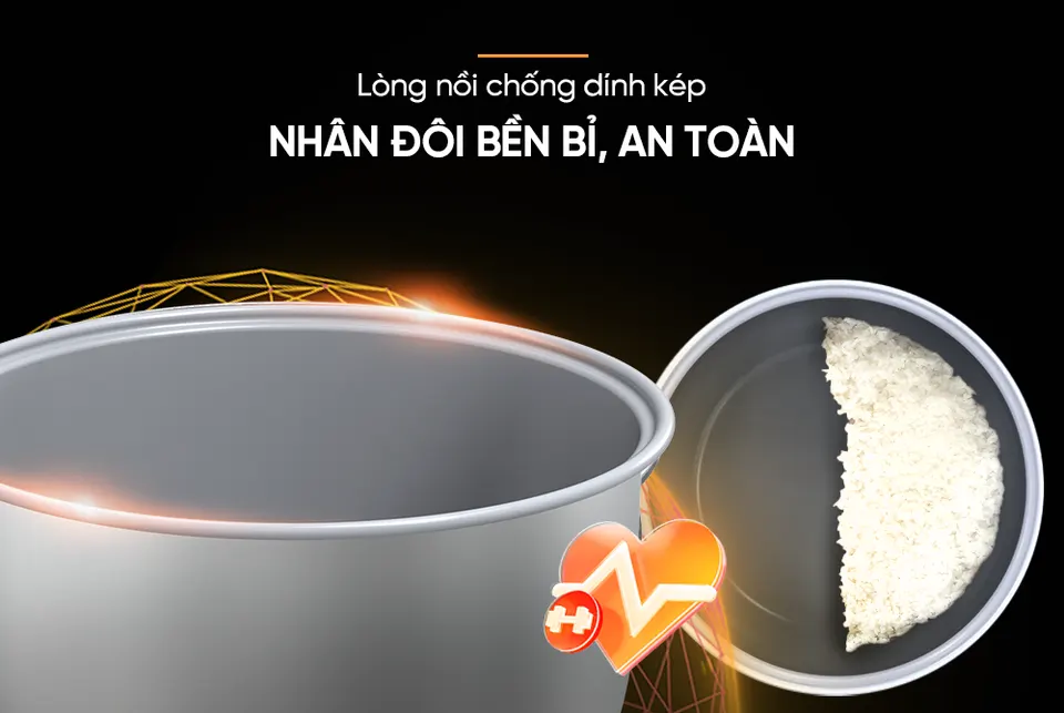 Nồi cơm điện 1.2L SUNHOUSE SHD8214