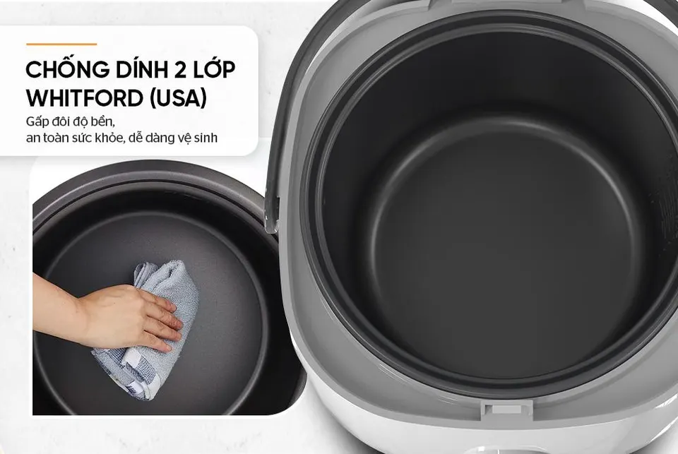 Nồi cơm điện 1.8l SUNHOUSE SHD8611GR