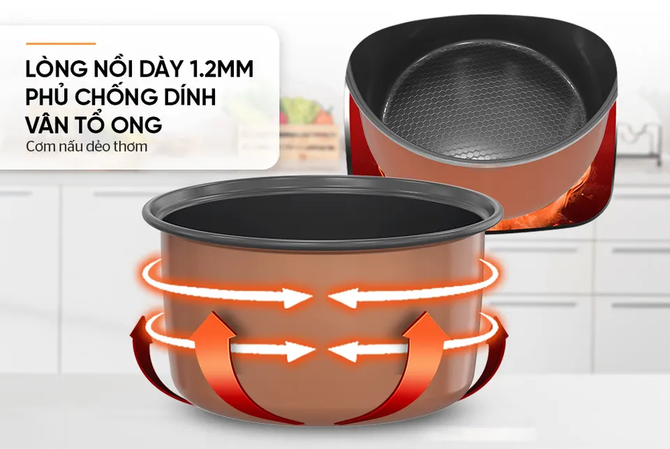 Nồi cơm điện 1.2l SUNHOUSE SHD8213