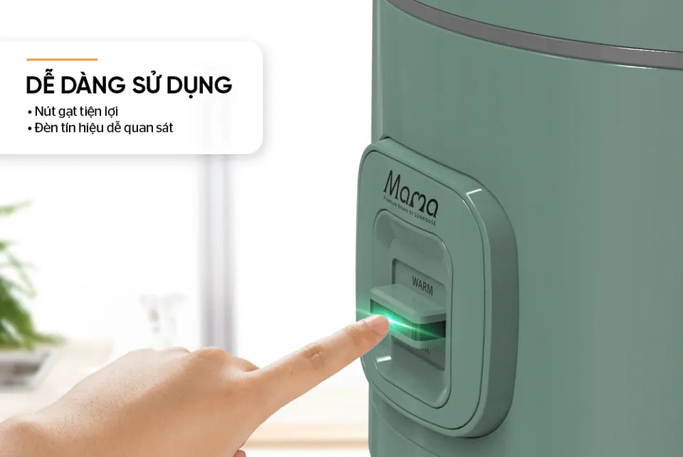 Nồi cơm điện 1.2l SUNHOUSE MAMA SHD8266G