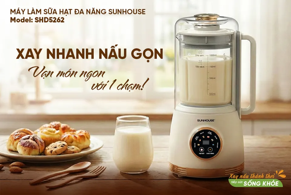 Máy làm sữa hạt đa năng SUNHOUSE SHD5262
