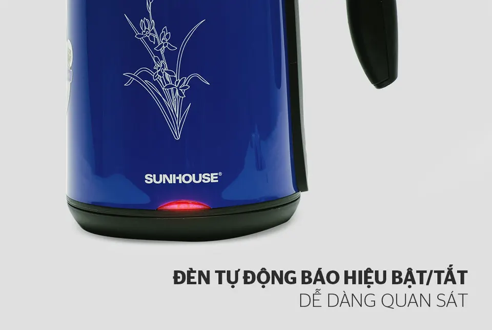 Ấm siêu tốc Inox 2 lớp 1.7L SUNHOUSE SHD1382B