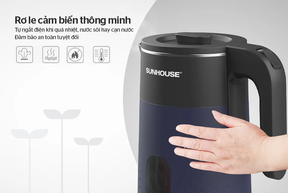 Ấm siêu tốc inox 2 lớp 1.8l SUNHOUSE SHD1358