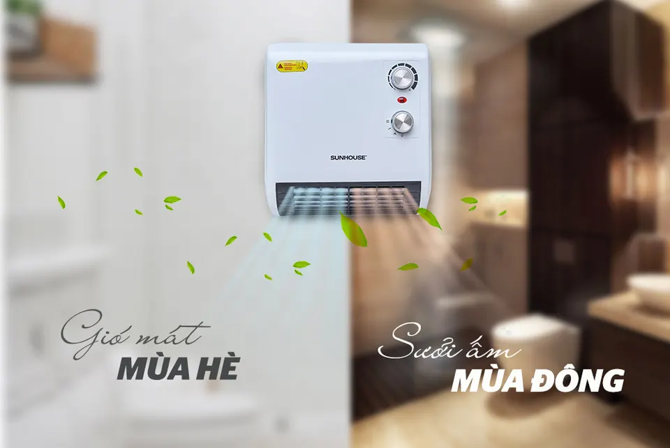 Quạt sưởi nhà tắm SUNHOUSE SHD3816W