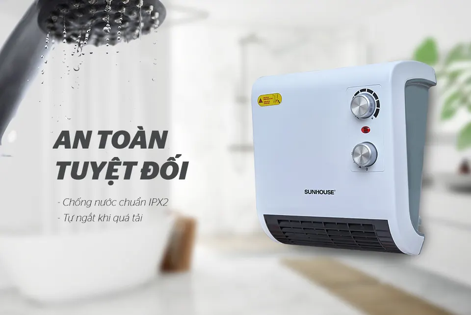 Quạt sưởi nhà tắm SUNHOUSE SHD3816W