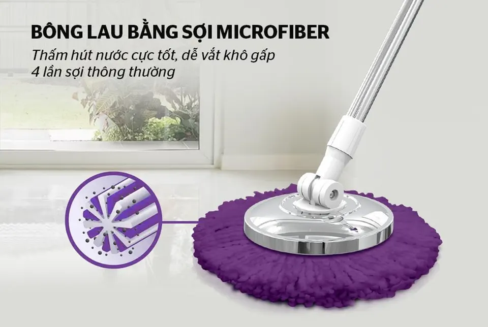 Cây lau nhà xoay 360 độ SUNHOUSE KS-MO330IP
