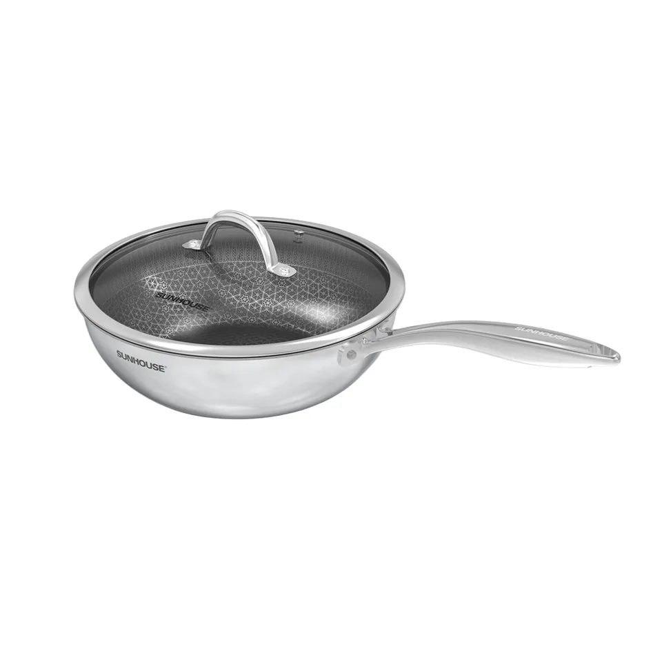 Chảo xào inox đáy liền HYBRID SUNHOUSE HEALTHY IN26M8VK 1