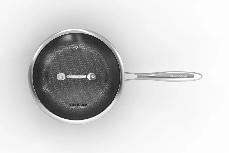 Chảo xào inox đáy liền HYBRID SUNHOUSE HEALTHY IN26M8VK 5