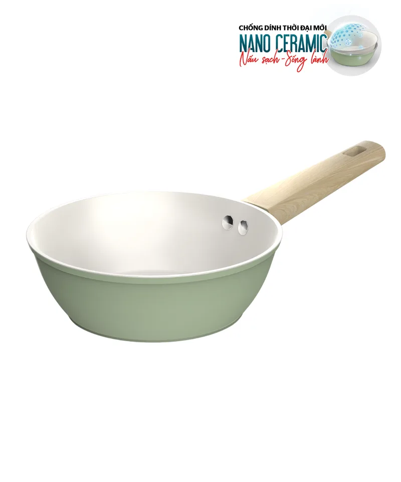 Chảo phủ sứ Nano đáy từ SUNHOUSE Healthy SHG20MT1 6