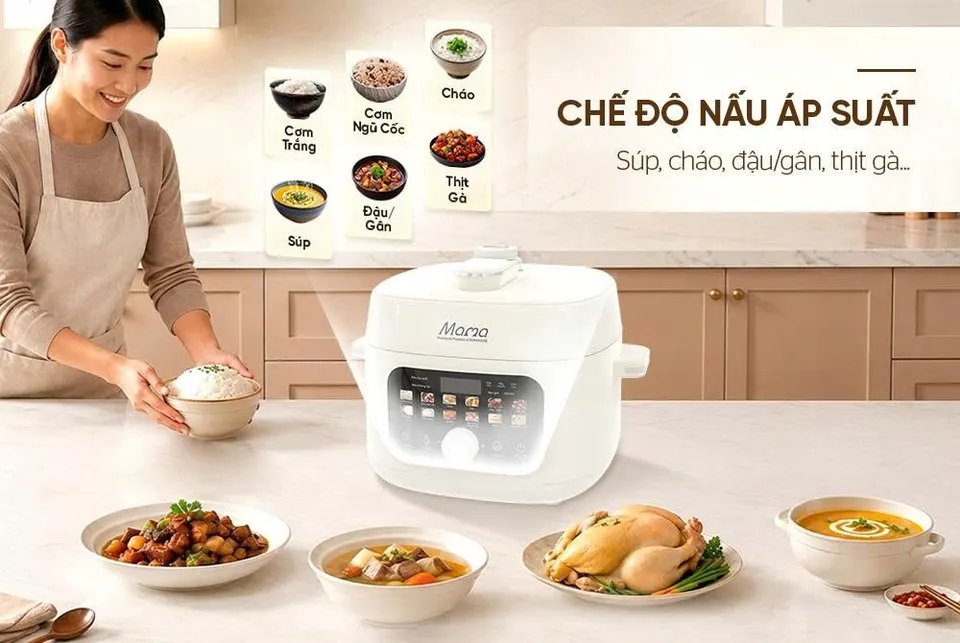NỒI ÁP SUẤT ĐIỆN TỬ ĐA NĂNG 3L SUNHOUSE MAMA SHD1527