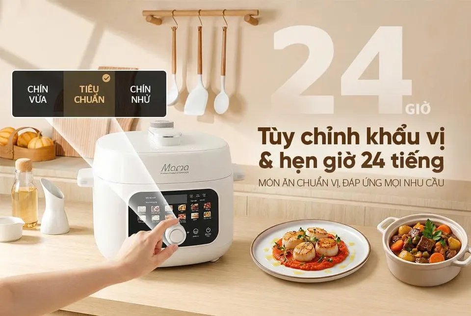 NỒI ÁP SUẤT ĐIỆN TỬ ĐA NĂNG 3L SUNHOUSE MAMA SHD1527