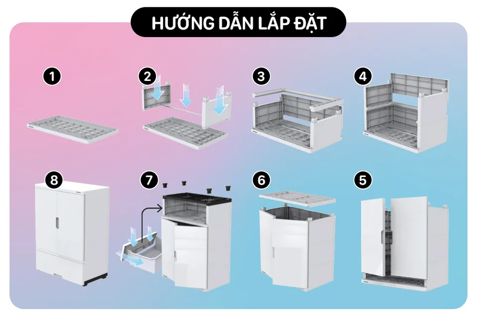 Tủ nhựa trẻ em 2 cánh Happy Kids SUNHOUSE KS-CA1400B4 9