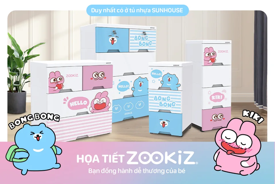 Tủ nhựa sơ sinh 4 ngăn Happy Baby SUNHOUSE KS-CA688B4 9