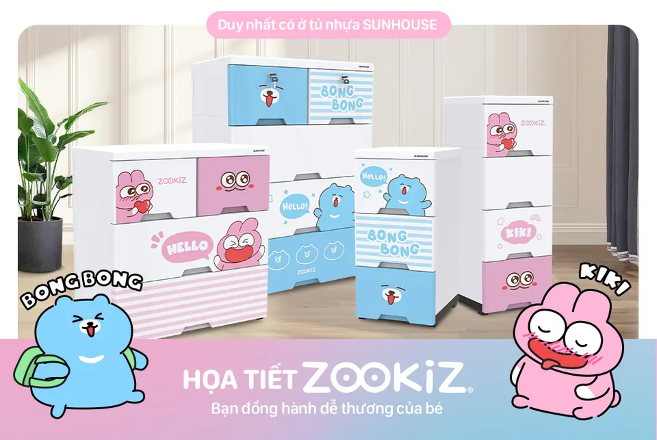 Tủ nhựa sơ sinh 3 ngăn Happy Baby SUNHOUSE KS-CA343G4 8