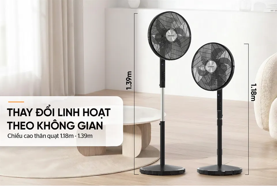 Quạt đứng 6 cánh SUNHOUSE SHD7356B