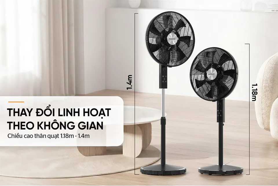 Quạt đứng 14 cánh SUNHOUSE SHD7386B