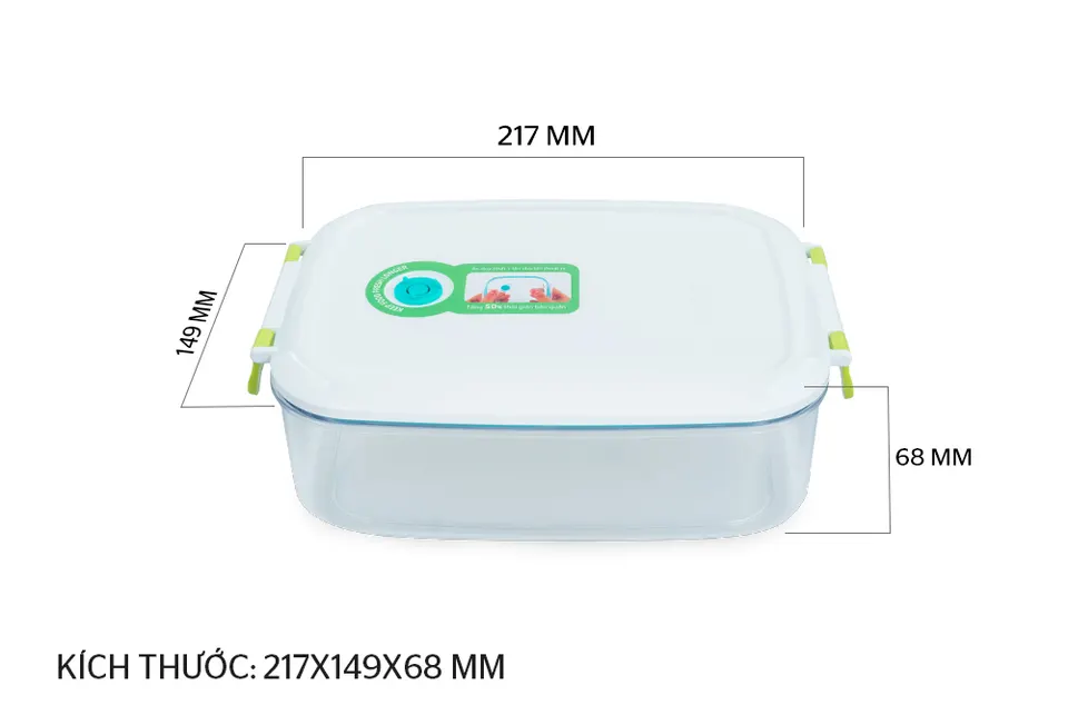Hộp bo quản thực phẩm thông minh 1250ml BioZone KB-SM1250S