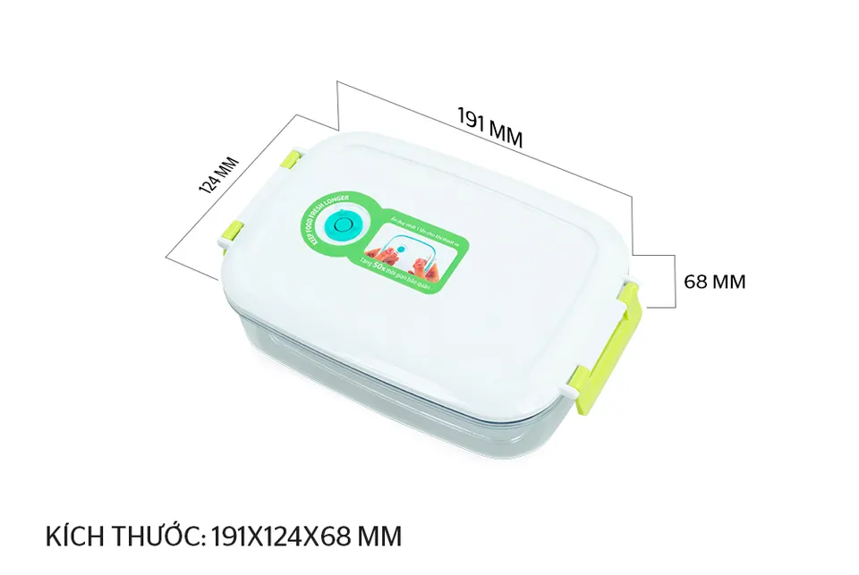 Hộp bảo quản thực phẩm thông minh 900ml BioZone KB-SM900S