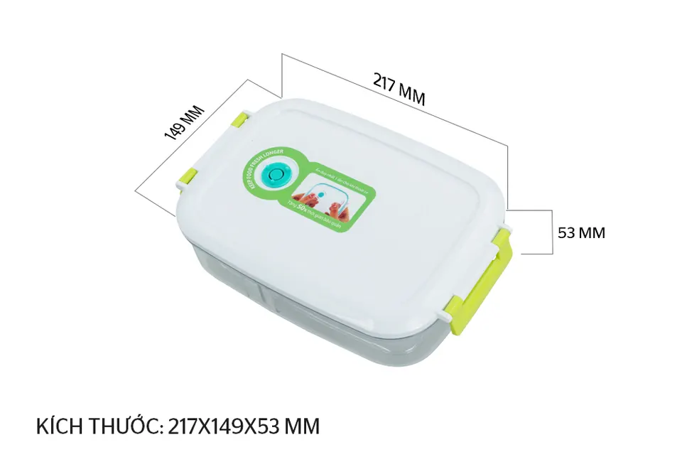 Hộp bảo quản thực phẩm thông minh chia ngăn 900ml BioZone KB-SM900S2