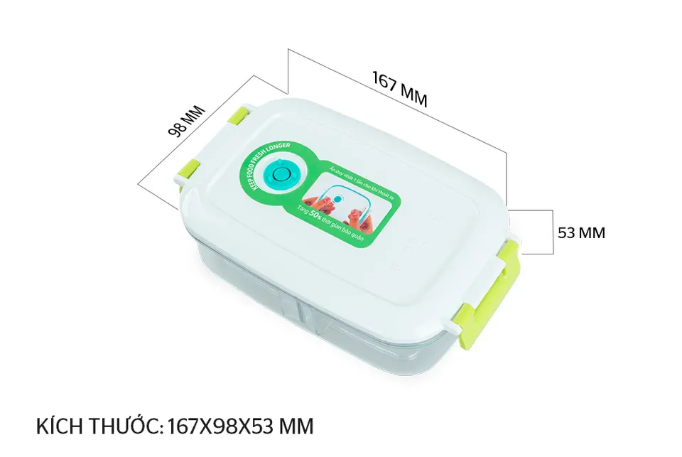 Hộp bảo quản thực phẩm thông minh chia ngăn 400ml BioZone KB-SM400S2