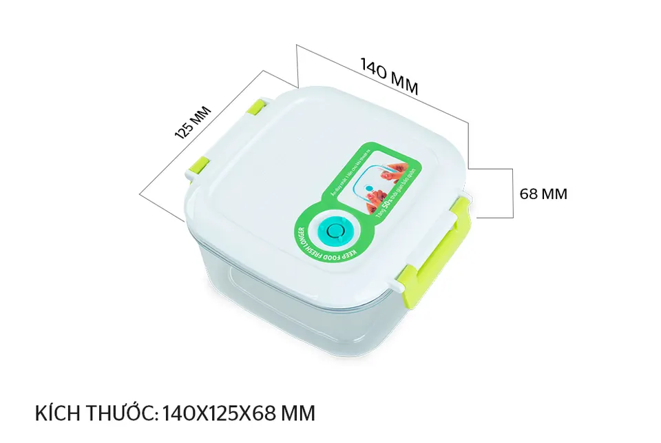 Hộp bo quản thực phẩm thông minh vuông 600ml BioZone KB-SM600S1