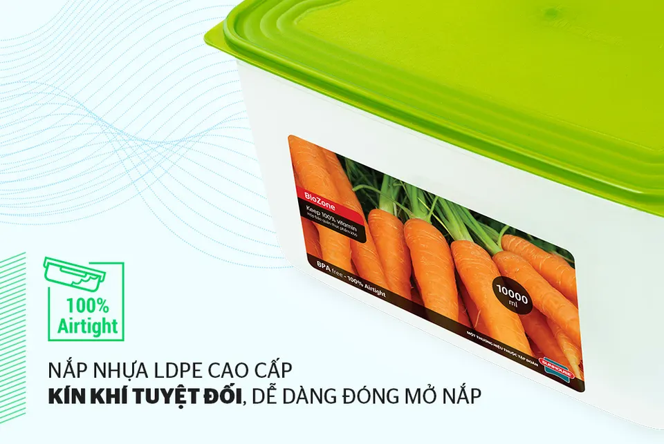 Hộp bảo quản thực phẩm khô 10000ml BioZone KB-DR10000P