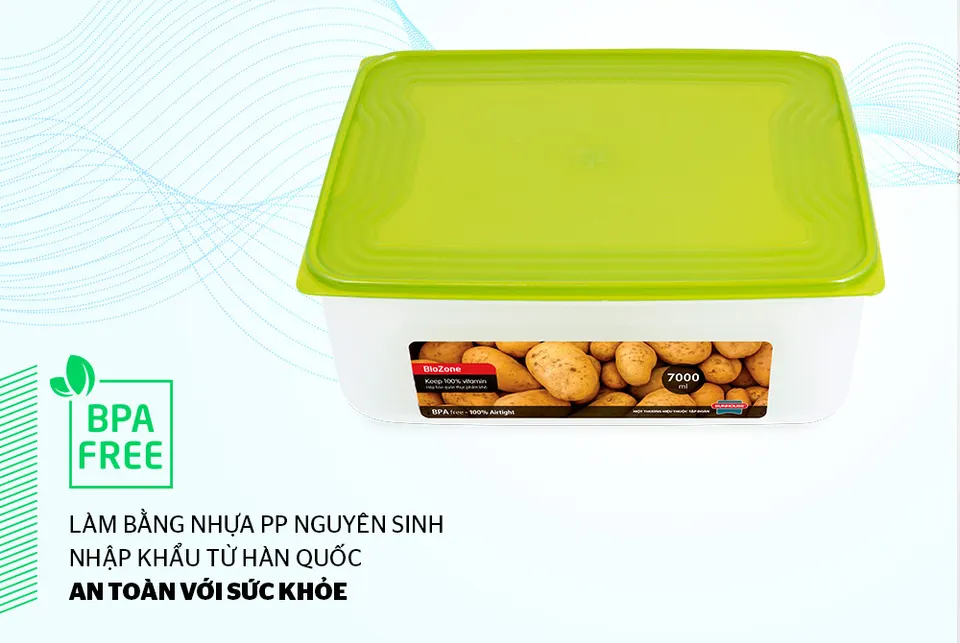 Hộp bảo quản thực phẩm khô 7000ml BioZone KB-DR7000P