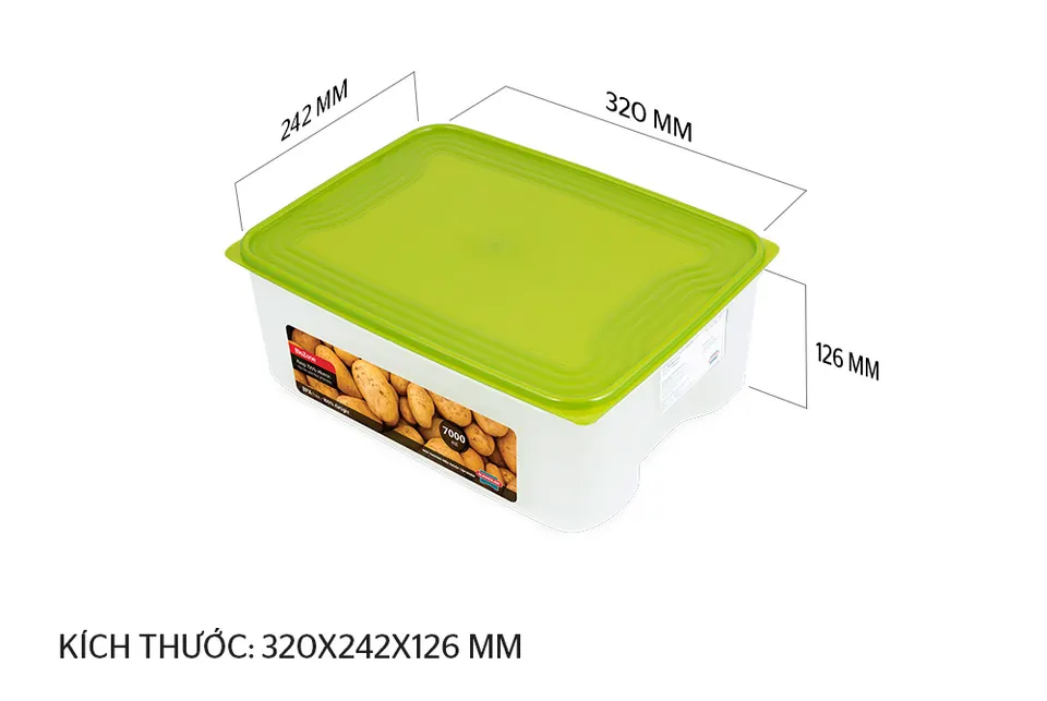 Hộp bảo quản thực phẩm khô 7000ml BioZone KB-DR7000P
