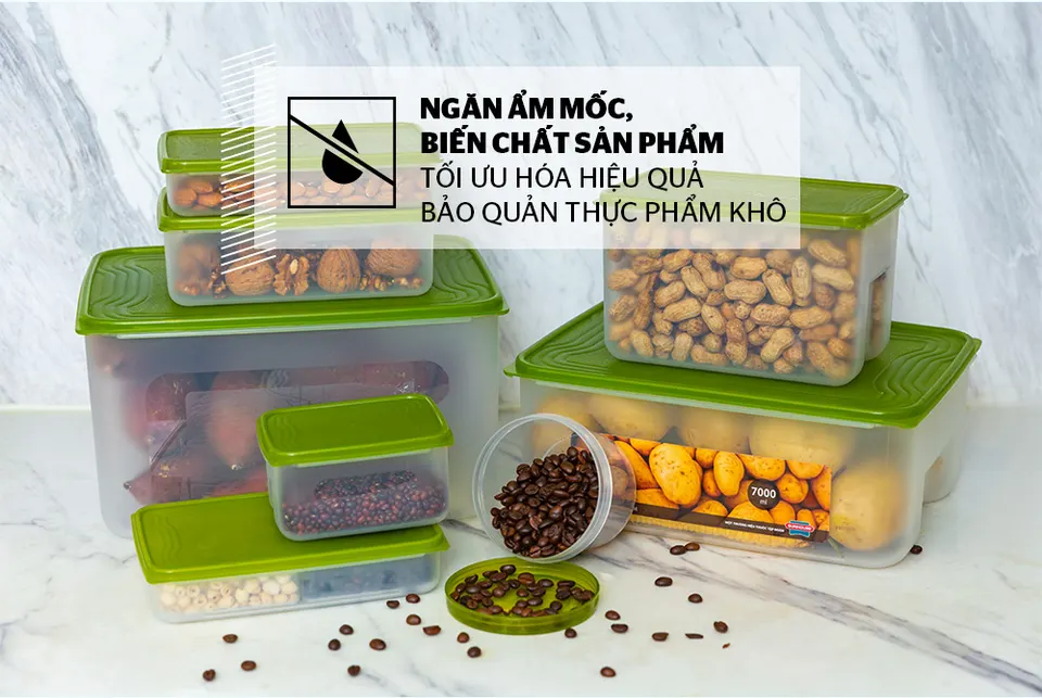 Hộp bảo quản thực phẩm khô 2700ml SUNHOUSE BioZone KB-DR2700P