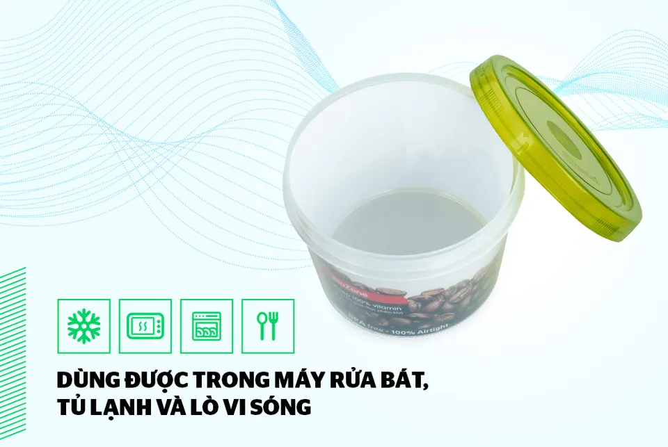 Hộp bảo quản thực phẩm khô 400ml BioZone KB-DR400P