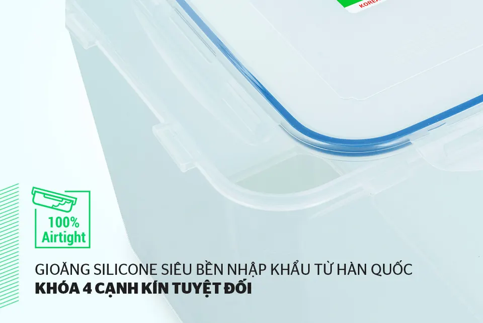 Hộp bảo quản thực phẩm ngăn mát 8700ml SUNHOUSE BioZone KB-CO8700P