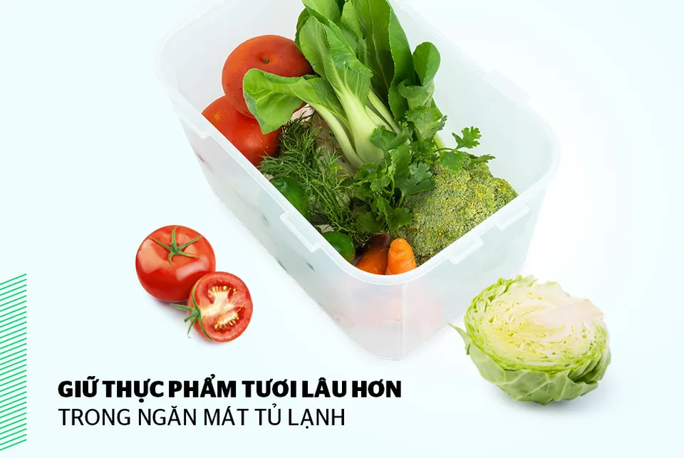 Hộp bảo quản thực phẩm ngăn mát 8700ml SUNHOUSE BioZone KB-CO8700P