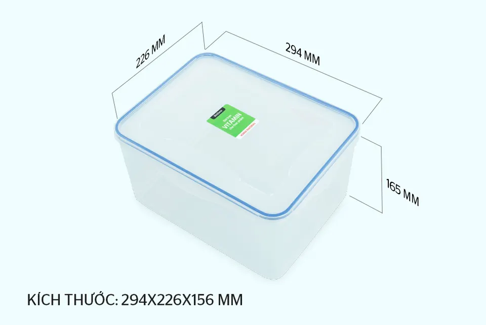 Hộp bảo quản thực phẩm ngăn mát 7500ml BioZone KB-CO7500P