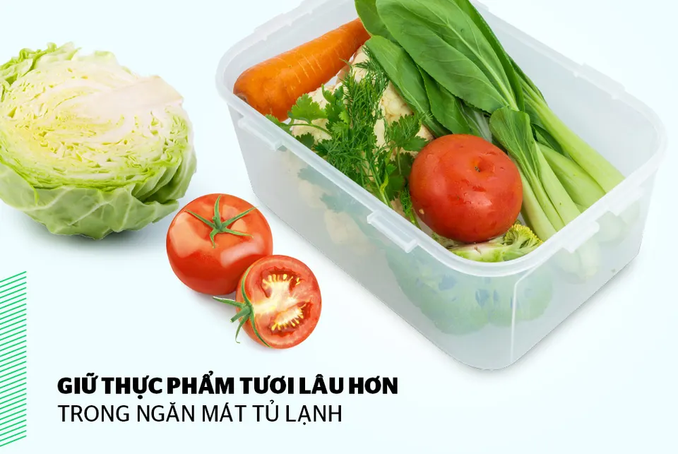 Hộp bảo quản thực phẩm ngăn mát 4500ml SUNHOUSE BioZone KB-CO4500P