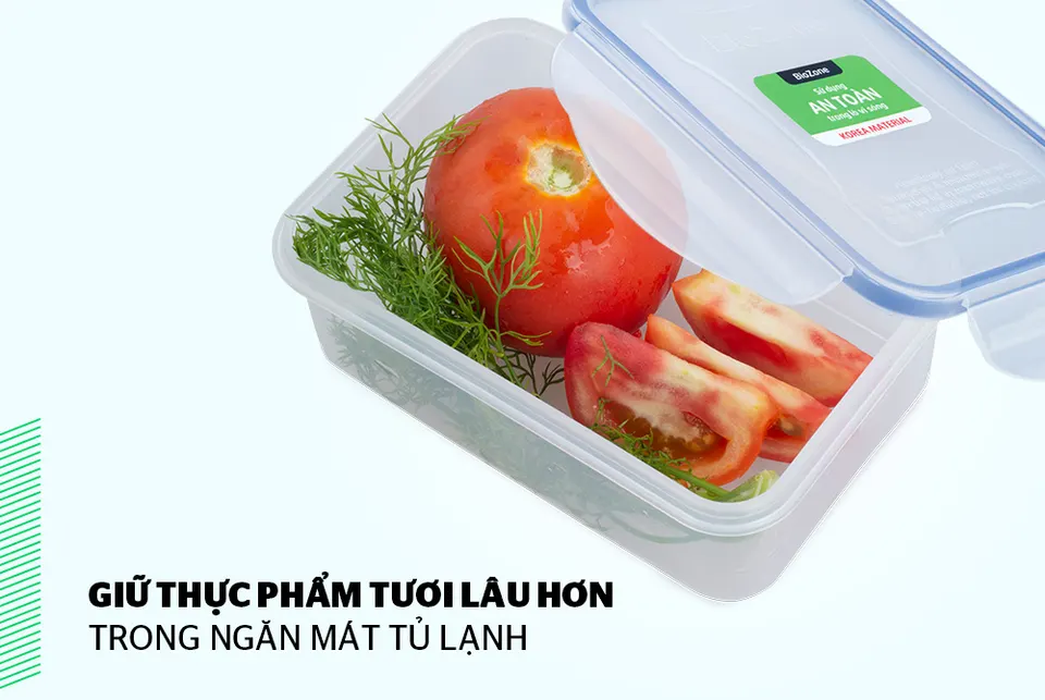 Hộp bảo quản thực phẩm ngăn mát 680ml BioZone KB-CO680P