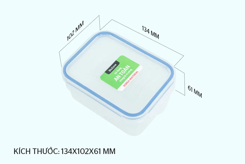 Hộp bảo quản thực phẩm ngăn mát 440ml BioZone KB-CO440P