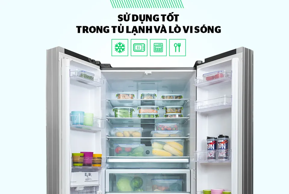 Hộp bảo quản thực phẩm ngăn mát 440ml BioZone KB-CO440P