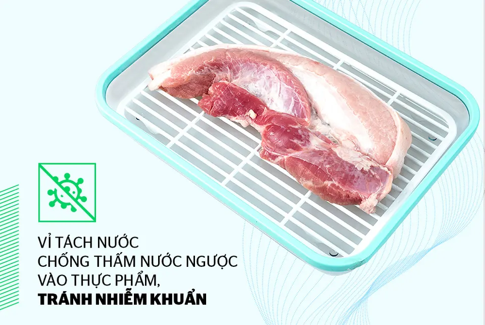 Hộp bảo quản thực phẩm ngăn đông 1800ml BioZone KB-FR1800S