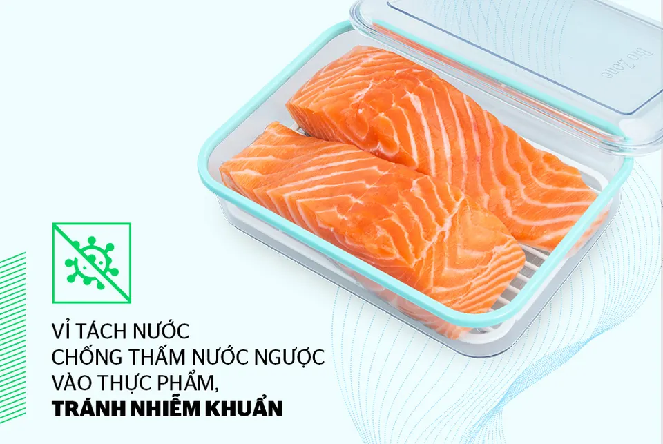 Hộp bảo quản thực phẩm ngăn đông BioZone 1000ml KB-FR1000S