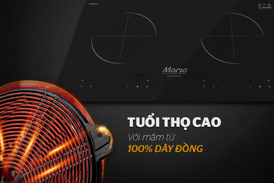 Bếp đôi điện từ SUNHOUSE MAMA MMB-03I