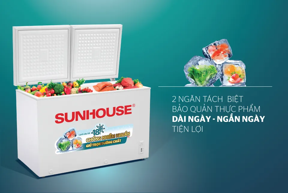 Tủ đông 2 ngăn 2 cánh SUNHOUSE SHR-F2362W2 4