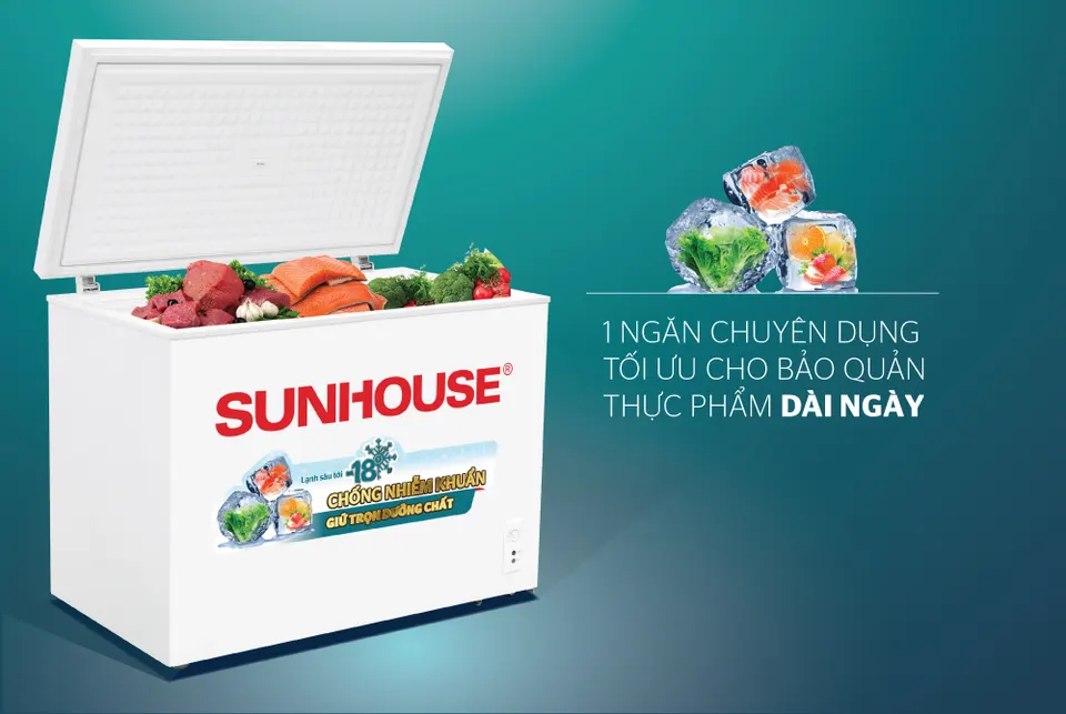 Tủ đông 1 ngăn 1 cánh SUNHOUSE SHR-F1283W1 4
