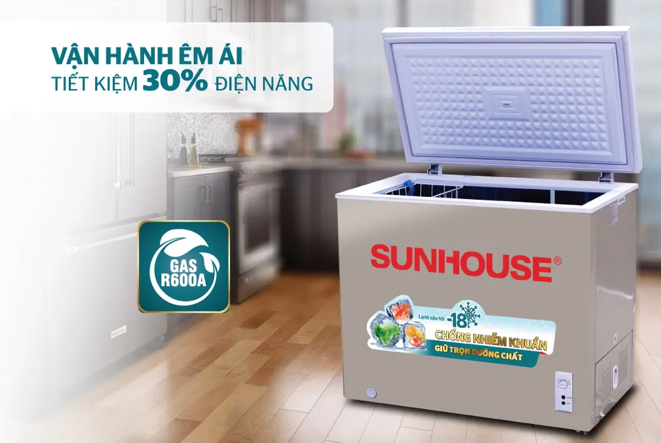 Tủ đông 1 ngăn 1 cánh SUNHOUSE SHR-F1233W1 2