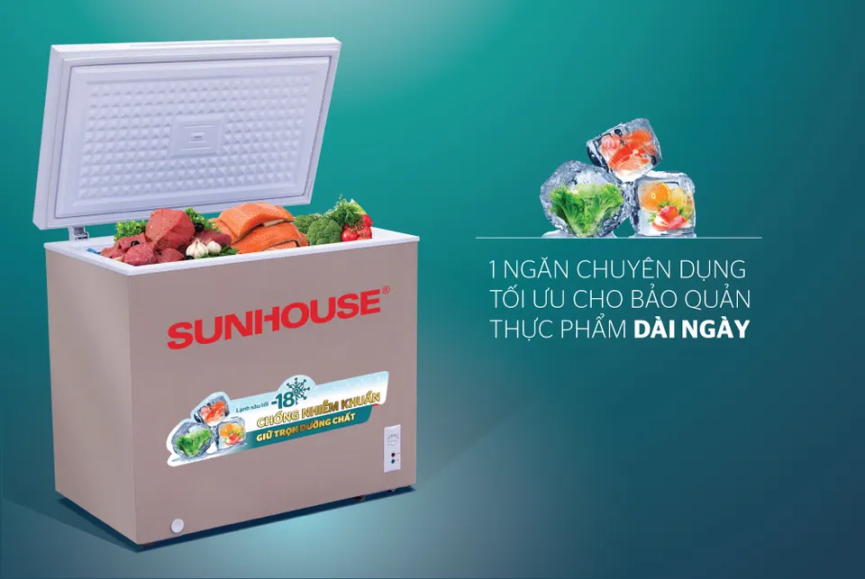 Tủ đông 1 ngăn 1 cánh SUNHOUSE SHR-F1233W1 4